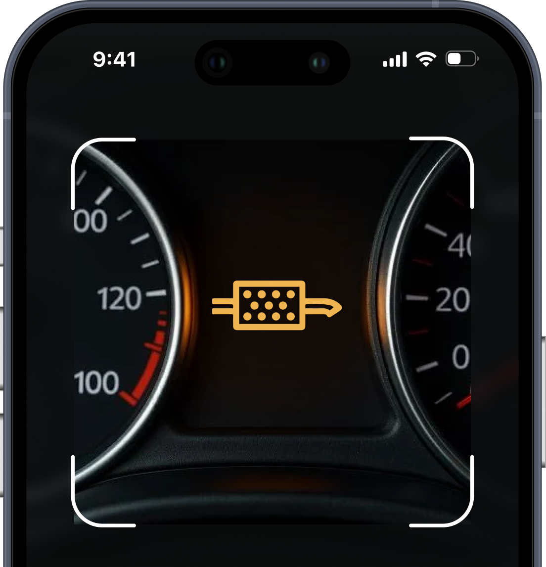 Car dashboard showing an illuminated Diesel Particulate Filter (DPF) Warning Light scanned in CarFix